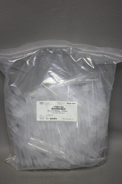 NEW BAG OF 250 RAININ/METTLER TOLEDO RC LTS 5000uL TIPS 17001133