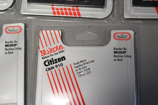 LOT OF 5 NEW NU-KOTE POS RIBBONS FOR CITIZEN CMB 910 911 MD910 911 NK505P