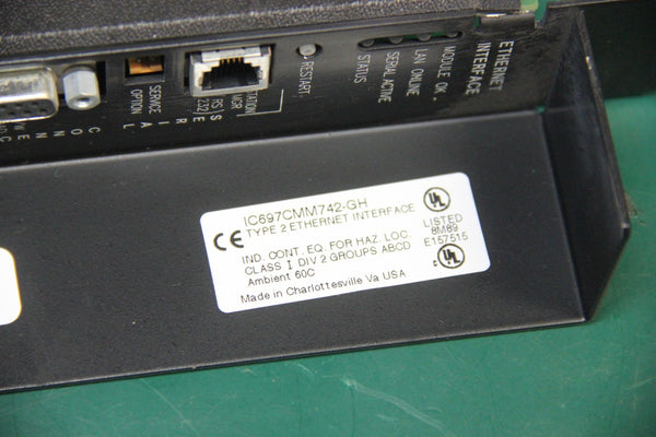 GE FANUC IC697CMM742-GH ETHERNET INTERFACE MODULE