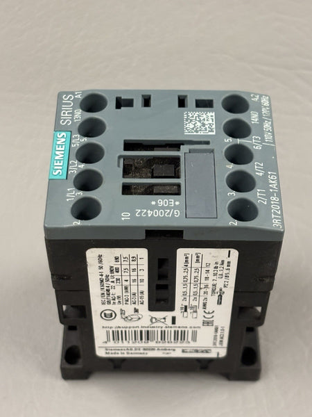 UNUSED SIEMENS POWER CONTACTOR 3RT2018-1AK61