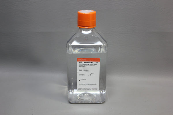 NEW 500mL BOTTLE OF CORNING MOLECULAR BIOLOGY GRADE WATER 46-000-CV