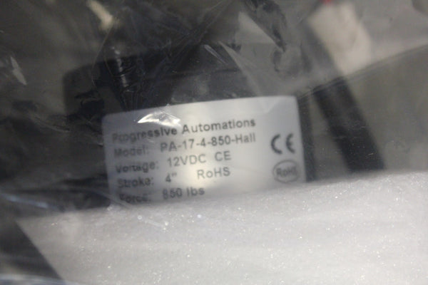 NEW PROGRESSIVE AUTOMATIONS PA-17-4-850-HALL 12VDC CE  LINEAR ACTUATOR