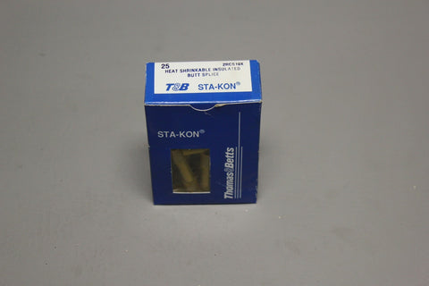 NEW BOX OF 25 T&B STA-KON HEAT SHRINKABLE INSULATED BUTT SPLICE 2RCS10X