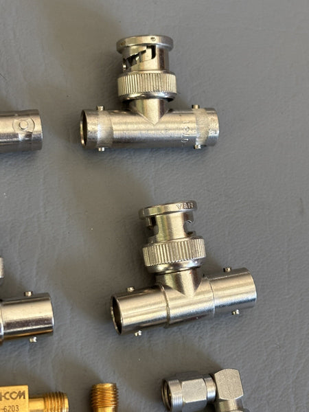 LOT OF 11- POMONA, Y & R, KEYSIGHT TECH 3284 BNC TEE ADAPTER COAXIAL ETC.
