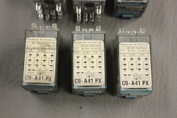LOT OF 6 RELECO POWER RELAY QR-C C9-A41 FX
