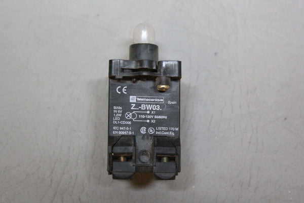 TELEMECHANIQUE Z..-BW03 110-120V PILOT LIGHT BLOCK (C)
