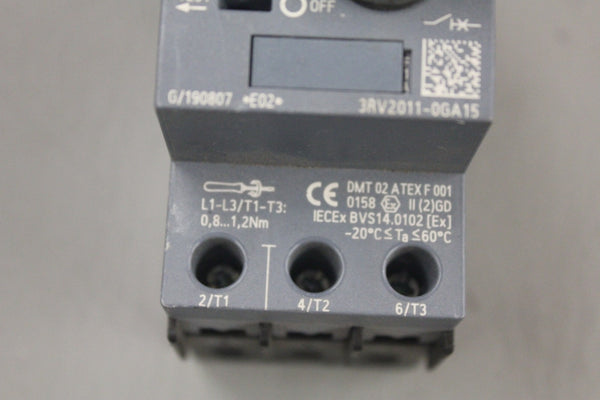 SIEMENS 3RV2011-0GA15 CIRCUIT BREAKER