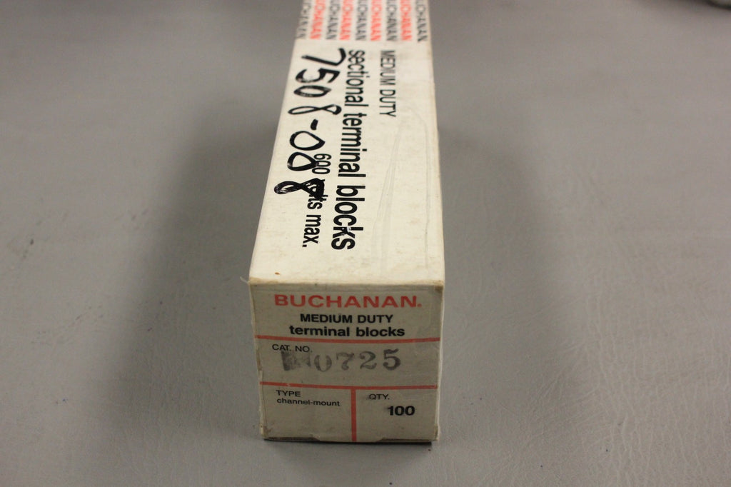 100 PCS BUCHANAN 0725 TERMINAL BLOCKS