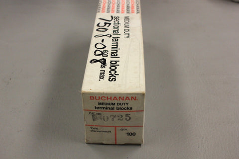 100 PCS BUCHANAN 0725 TERMINAL BLOCKS