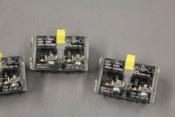 LOT OF 3 ALLEN BRADLEY CONTACT BLOCK 800T-XD3 SER E