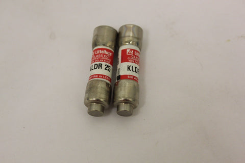 Lot 2 Littlefuse KLDR 25 Time Delay Fuse Fuses