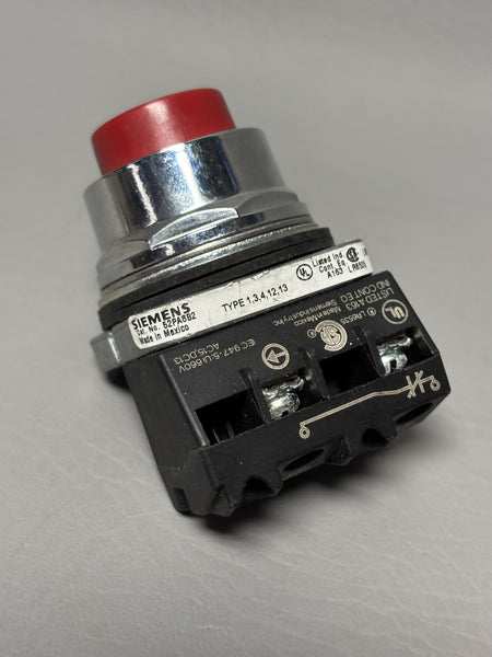 SIEMENS RED PUSHBUTTON OPERATOR RED CAP 52PA8B2