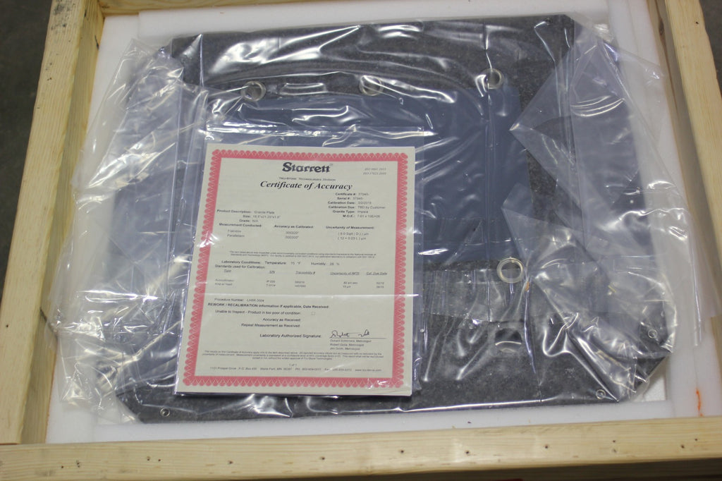 NEW STARRETT GRANITE PLATE 18.5"x21.25"x1.5"