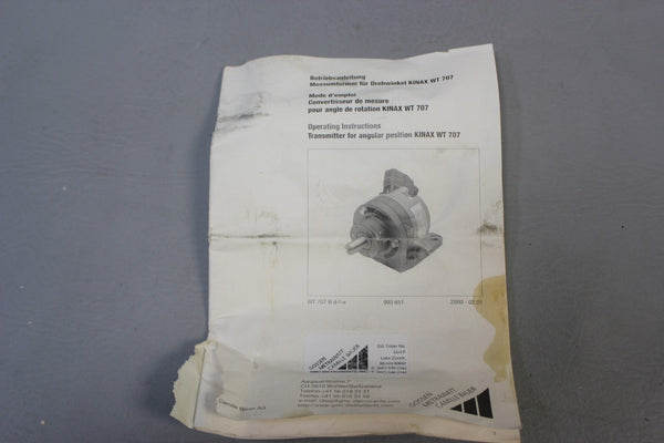 CAMILLE BAUER ANGULAR POSITION TRANSMITTER   KINAX 7W1