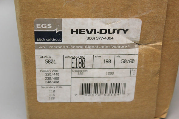 NEW HEAVY DUTI INDUSTRIAL CONTROL TRANSFORMER 5801 E180