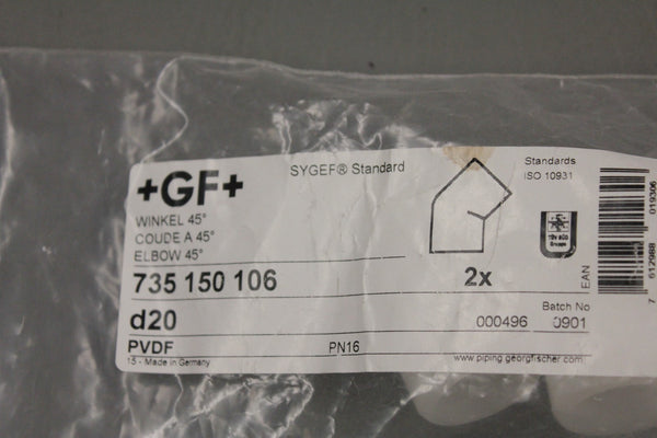 NEW GEORGE FISCHER SYGEF 735 150 106 ELBOW UNION