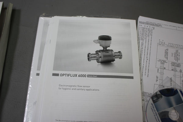 NEW KROHNE OPTIFLUX 6300 1/2" FLOW SENSOR AND SIGNAL CONVERTER