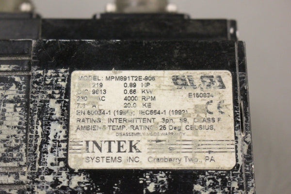 INTEK SYSTEMS MPM891T2E-906 SERVO MOTOR