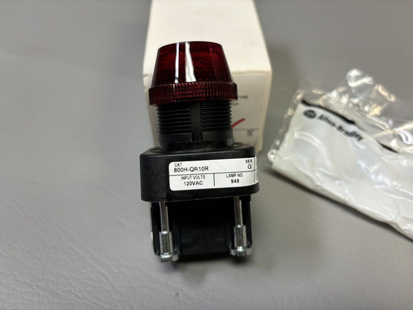 NEW Allen Bradley 800H-QR10R Pilot Light Type 4, 4X, 13,