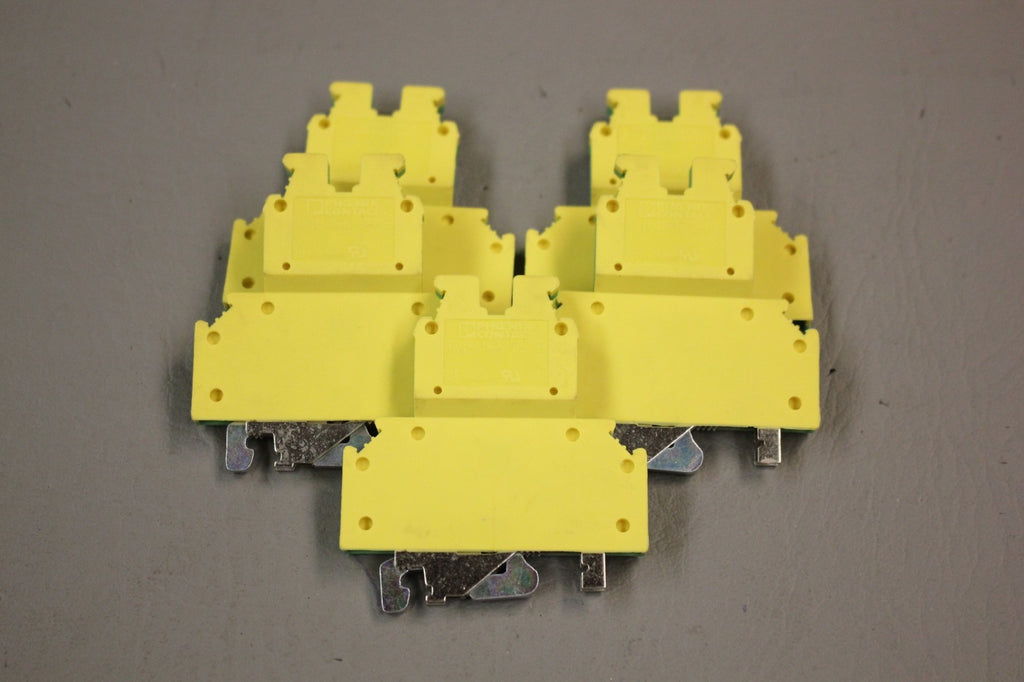 LOT OF 5 NEW PHOENIX CONTACT UKK 5-PE  GROUND TERMINALS