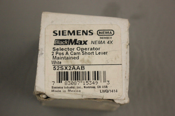NEW SIEMENS  52SX2AAB BLACK MAX SELECTOR OPERATOR
