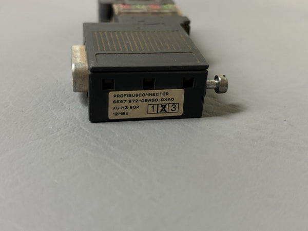 Siemens 6ES7 972-0BA50-0XA0 CONNECTOR FOR PROFIBUS