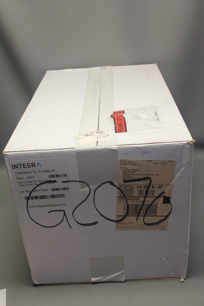 NEW BOX OF 1250 INTEGRA GRIPTIP FOR 5000uL PIPETTE 4451