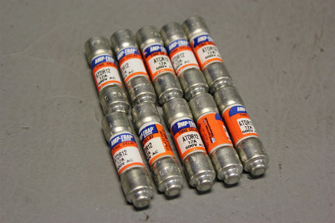 Lot of 10 FERRAZ SHAWMUT AMP TRAP TIME DELAY FUSE ATDR12 600V