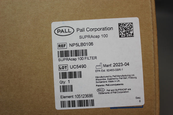 NEW PALL KLEENPAK NOVA CAPSULE SUPRACAP 100 FILTER NP5LPDK57