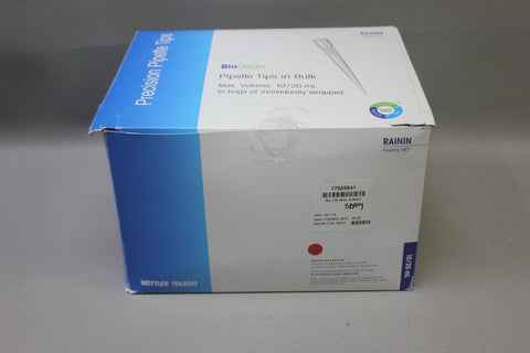 METTLER RAININ PIPETTE TIPS RC LTS 20ML 17005941 50QTY SEALED