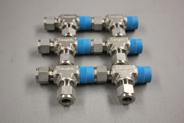 NEW SWAGELOK FITTING LOT OF 6 SS-600-3
