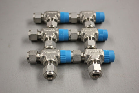 NEW SWAGELOK FITTING LOT OF 6 SS-600-3