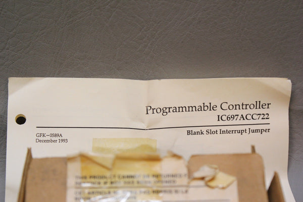 5- GE FANUC SLOT JUMPER IC697ACC722