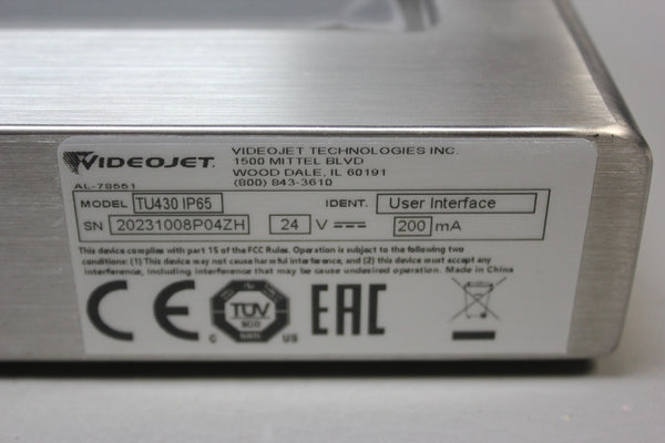 NEW VIDEOJET LASER MARKING TOUCH SCREEN CONTROLLER TU430