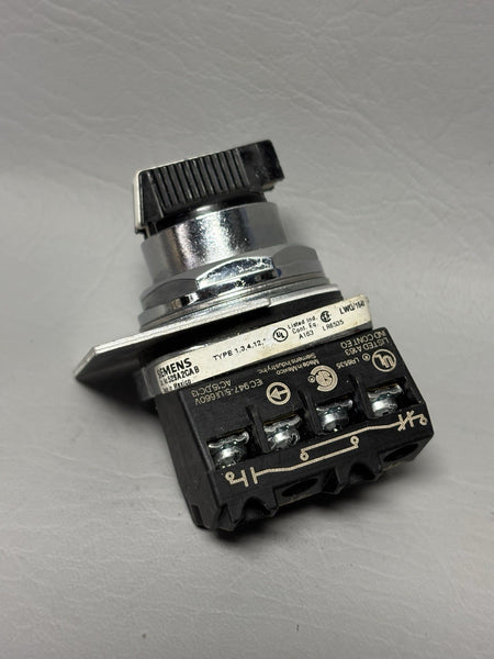 SIEMENS SELECTOR SWITCH, CONTACT BLOCK 52SA2CAB