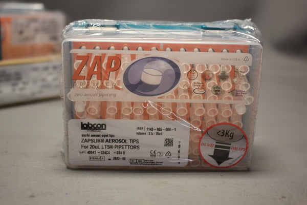 PACK OF 960 LABCON ZAPSLIK® AEROSOL TIPS FOR 20uL LTS® PIPETTORS 1143-965-008-9