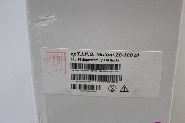 NEW BOX 960 EPPENDORF 300uL PIPETTE TIPS MOTION RACKS 960050045