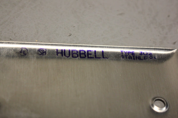 NEW LOT OF 3 HUBBELL WALL PLATES STAINLESS STEEL S13