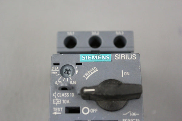 SIEMENS SIRIUS CONTACTOR MOTOR STARTER 3RV2011-OHA10