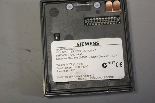 SIEMENS MICROMASTER 4 INVERTER CONNECTION KIT  6SE6400-1PC00-0AA0