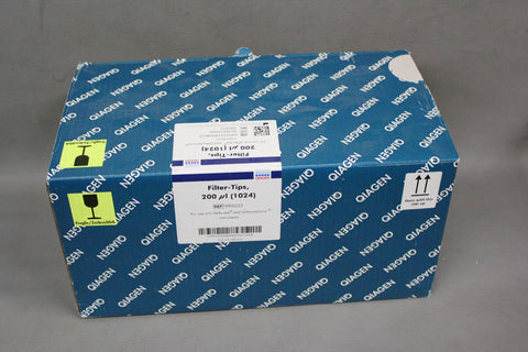 NEW CASE OF 1024 QIAGEN 200ul FILTER TIPS 990332 FOR QIABCUBE & QIASYMPHONY