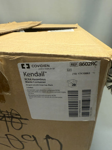 20 NEW COVIDIEN KENDALL RCRA HAZARDOUS WASTE CONTAINER 2 GALLON 8602RC