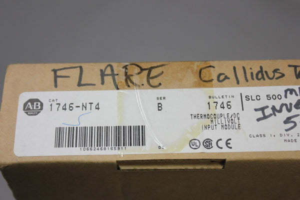 NEW ALLEN BRADLEY THERMOCOUPLE PLC MODULE 1746-NT4 B