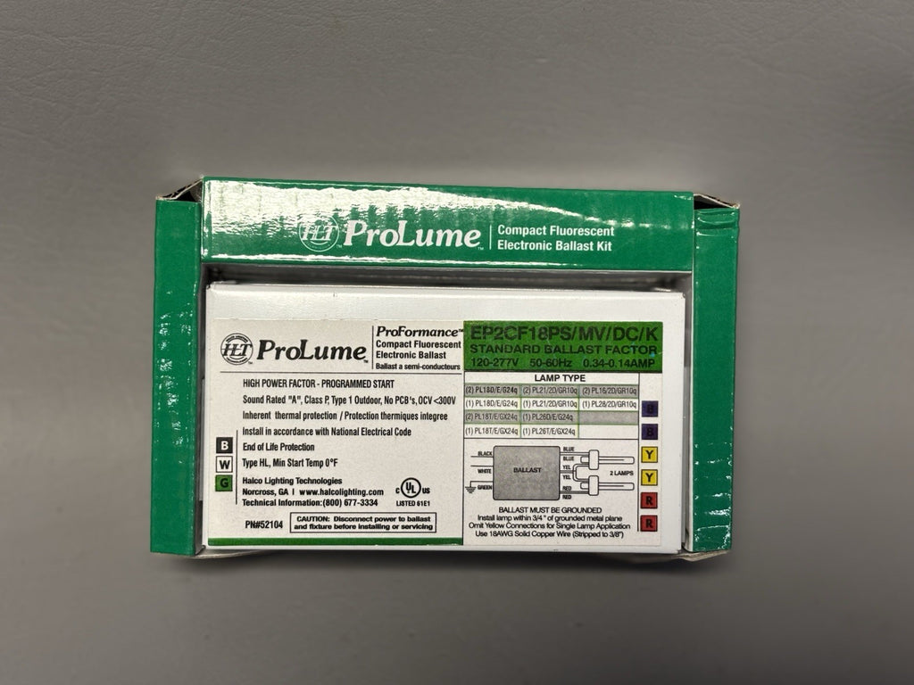NEW Compact Fluorescent Electronic Ballast Kit HALCO PROLUME EP2CF18PS
