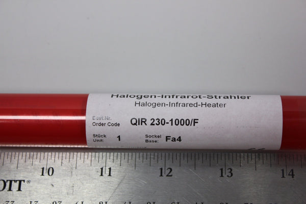 New Ushio QIR-230-1000/F Quatrz Halogen Infrared Heater Lamp Bulb 230V 1000W