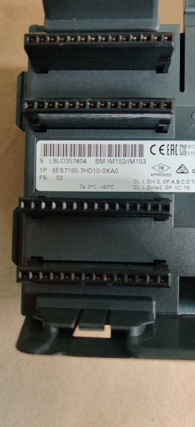 Siemens 6es7195-7hd10-0xa0 bus module unit used