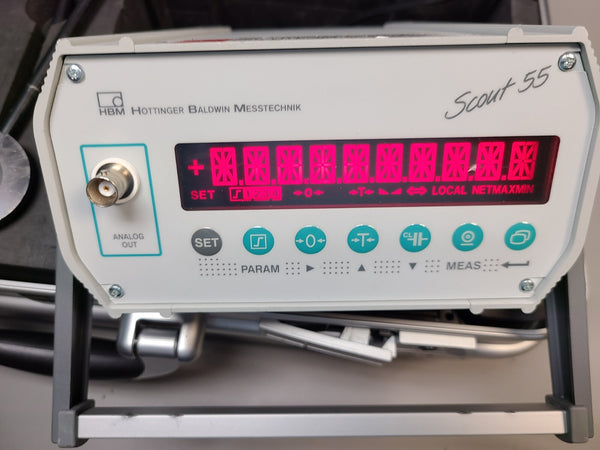 HOTTINGER BALDWIN MOBILE CARRIER FREQUENCY ANALYZER SCOUT 55 IN CASE