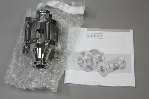 NEW BURKERT TRI-CLAMP SS DN10 LINE INSPECTION FULL VIEW SIGHT GLASS BBS-3F