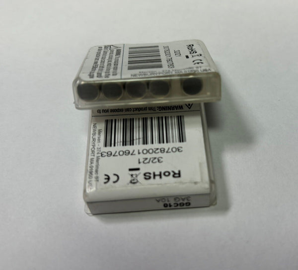 Lot of 10 Mersen GGC10 Fast Acting Miniature Fuse Glass Body 10 Amp 250 Volt AC