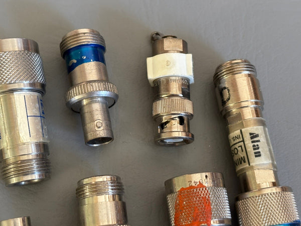 LOT OF 9 Pasternack, Pomona,  SMA Male Adaptors, Minimum Loss Pad, Terminator